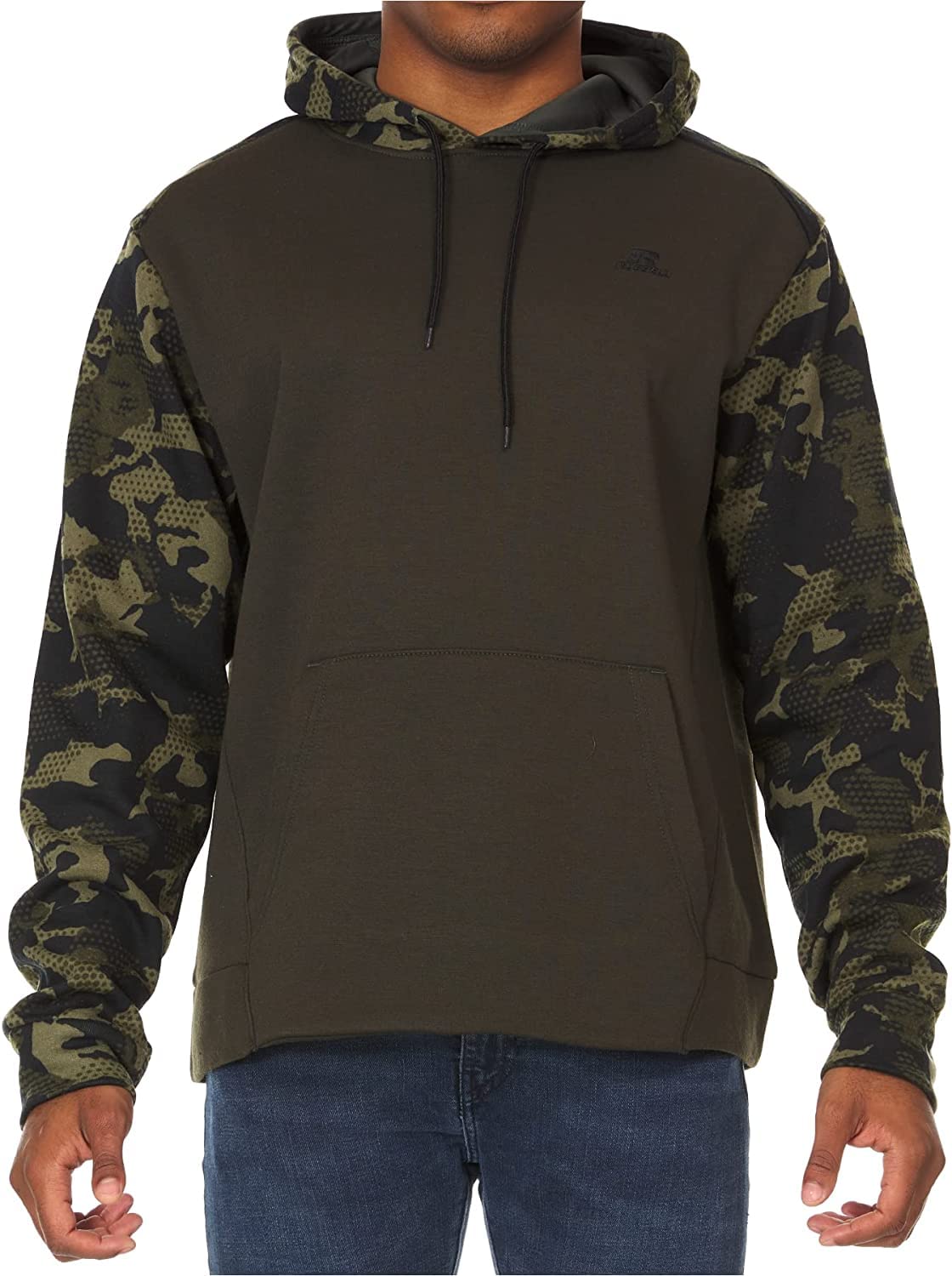 Russell Athletic Men's Camouflage Fleece Hoodie - Warm Crewneck Pullover Sweatshirt for Outdoor Hunting, Camping & Casual Wear