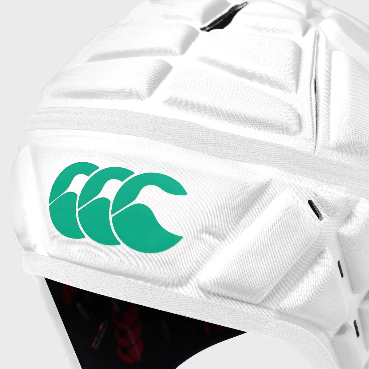 Canterbury Kid's Raze Rugby Headguard - White/Green - Youth Rugby Protective Gear for Safe Training & Matches