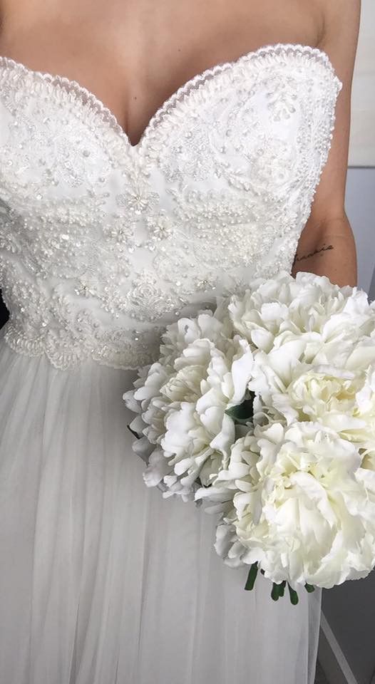 Wtoo by Watters Basha 15725 A-Line Wedding Gown with Lace Appliques - Perfect for Beach, Garden & Destination Weddings