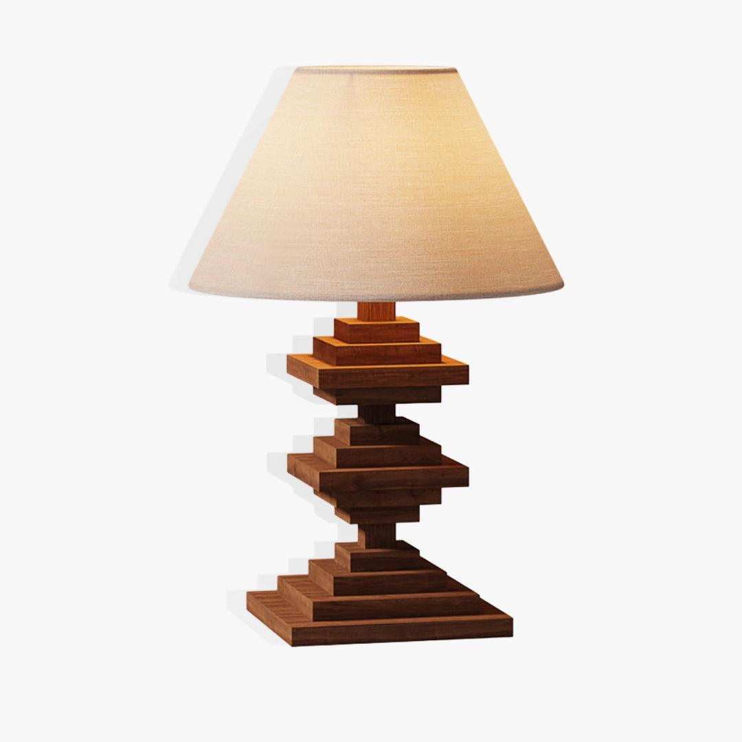 Modern Wooden Tower Lamp - Elegant LED Floor Lamp for Living Room, Bedroom & Office - Warm White Light, Adjustable Brightness - Perfect for Reading, Relaxing & Decor