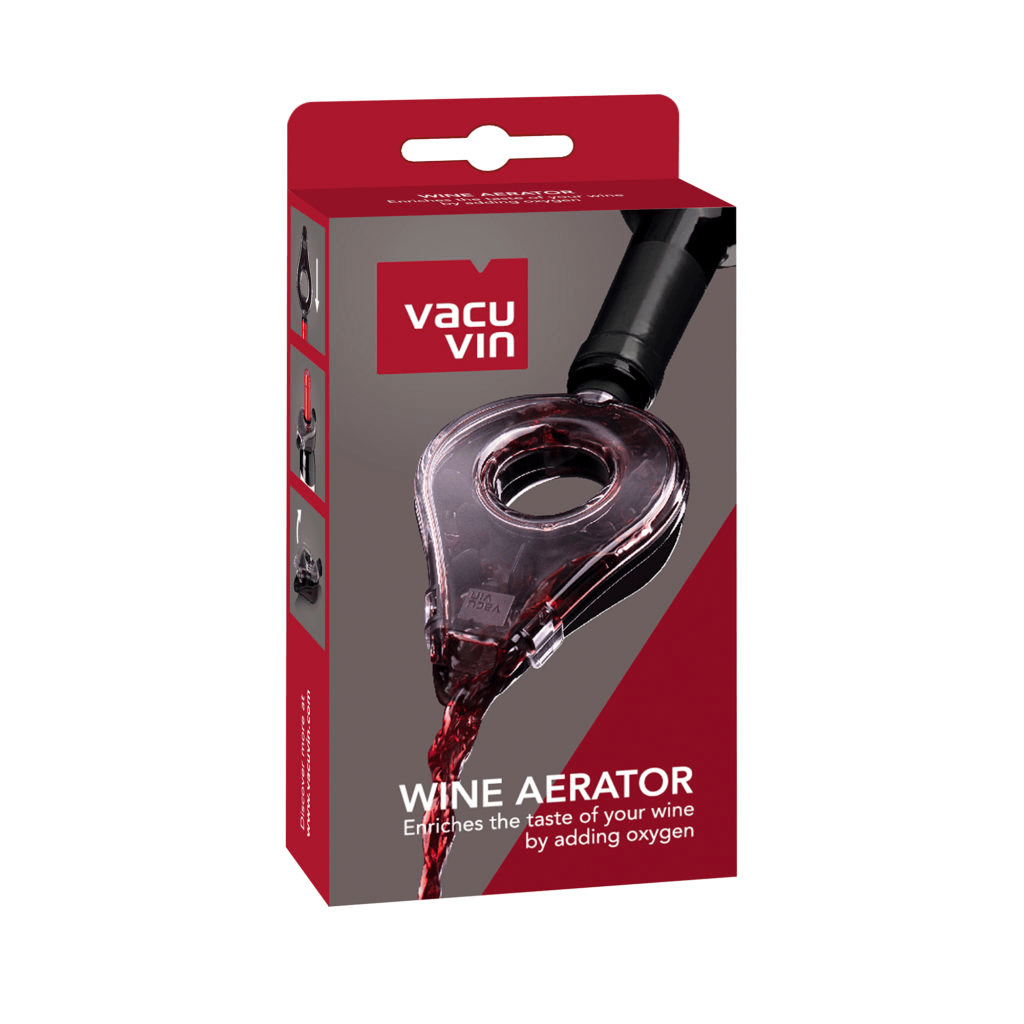 Vacu Vin Wine Aerator - Premium Dark Grey Wine Pourer for Red & White Wines - Perfect for Dinner Parties & Wine Tasting Events
