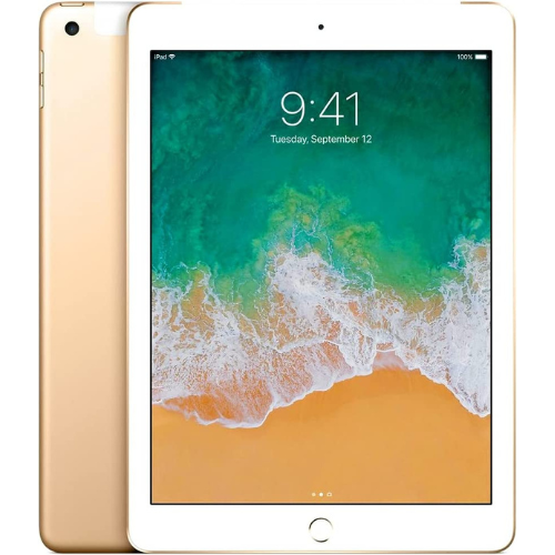 Apple iPad 5th Generation (2017) 9.7-inch 128GB Gold - WiFi + Cellular - Perfect for Work, School & Entertainment