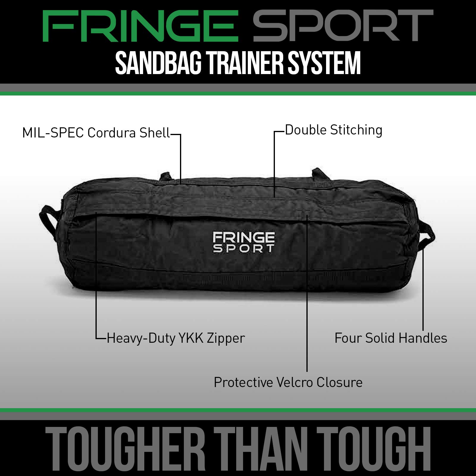 Heavy Duty Sandbag Trainer System with Filler Bags - Adjustable Weight for Strength Training, CrossFit, Home Gym & Functional Fitness - Perfect for HIIT, MMA Conditioning & Outdoor Workouts