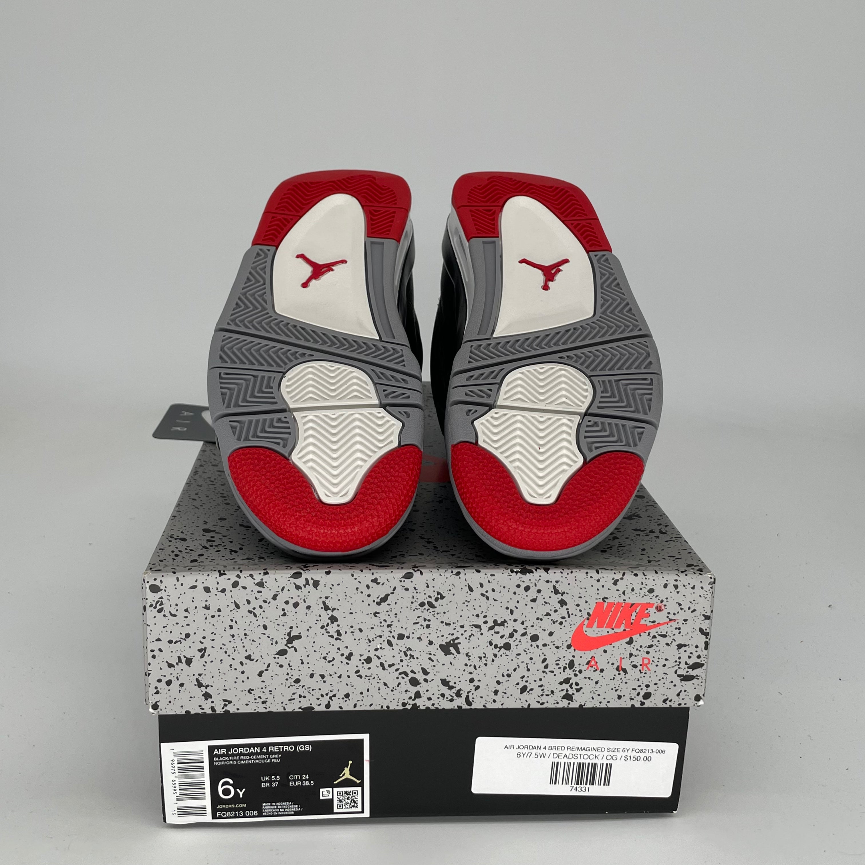 AIR JORDAN 4 BRED REIMAGINED Men's Basketball Shoes Size 6Y - FQ8213 006 | Retro Sneakers for Streetwear & Casual Outfits