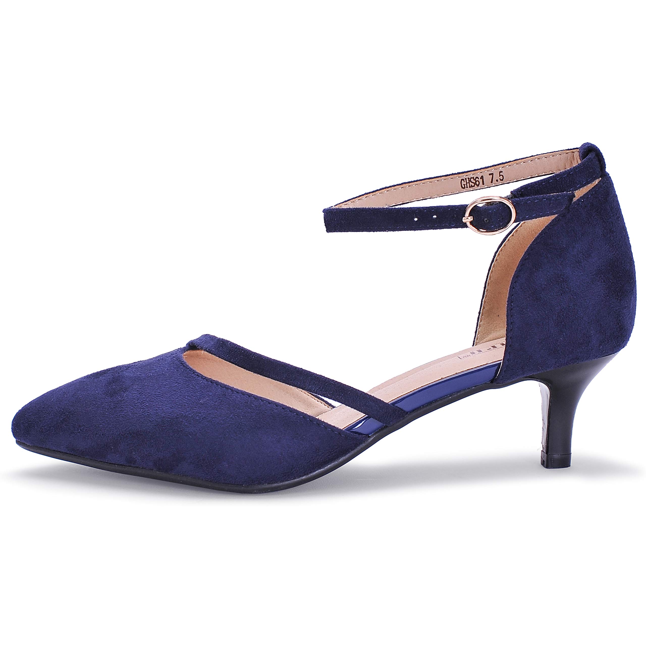 IDIFU Women's IN2 Maxine Low Kitten Heels - Elegant Closed Toe Dress Pumps for Wedding, Evening & Formal Occasions - Perfect for Brides, Prom & Special Events