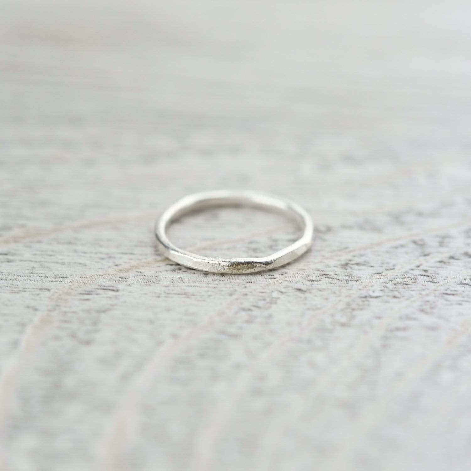 Handmade Hill Tribe Silver Hammered Ring - Boho Chic Jewelry for Women - Perfect for Festivals, Weddings & Everyday Wear