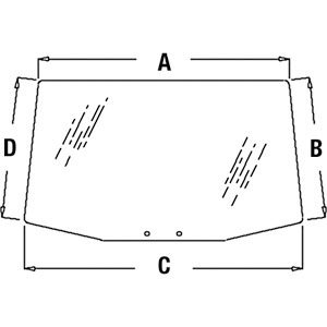 John Deere A-R110990 Replacement Glass Rear Part - Compatible with Various John Deere Tractors & Equipment - Perfect for Windshield & Rear Window Repairs