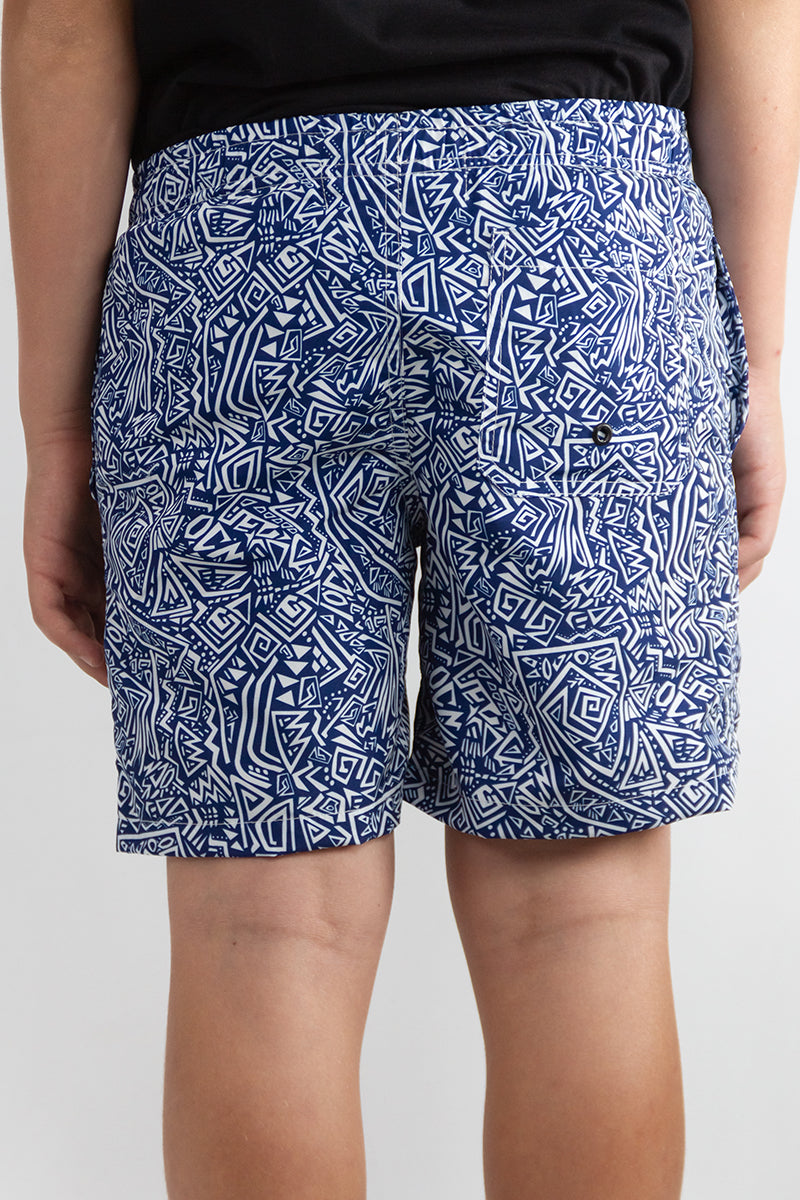 OCN Kids Canarias Graphic Linen Bathing Shorts - Quick-Dry Swim Trunks for Boys & Girls - Perfect for Beach, Pool & Summer Vacations