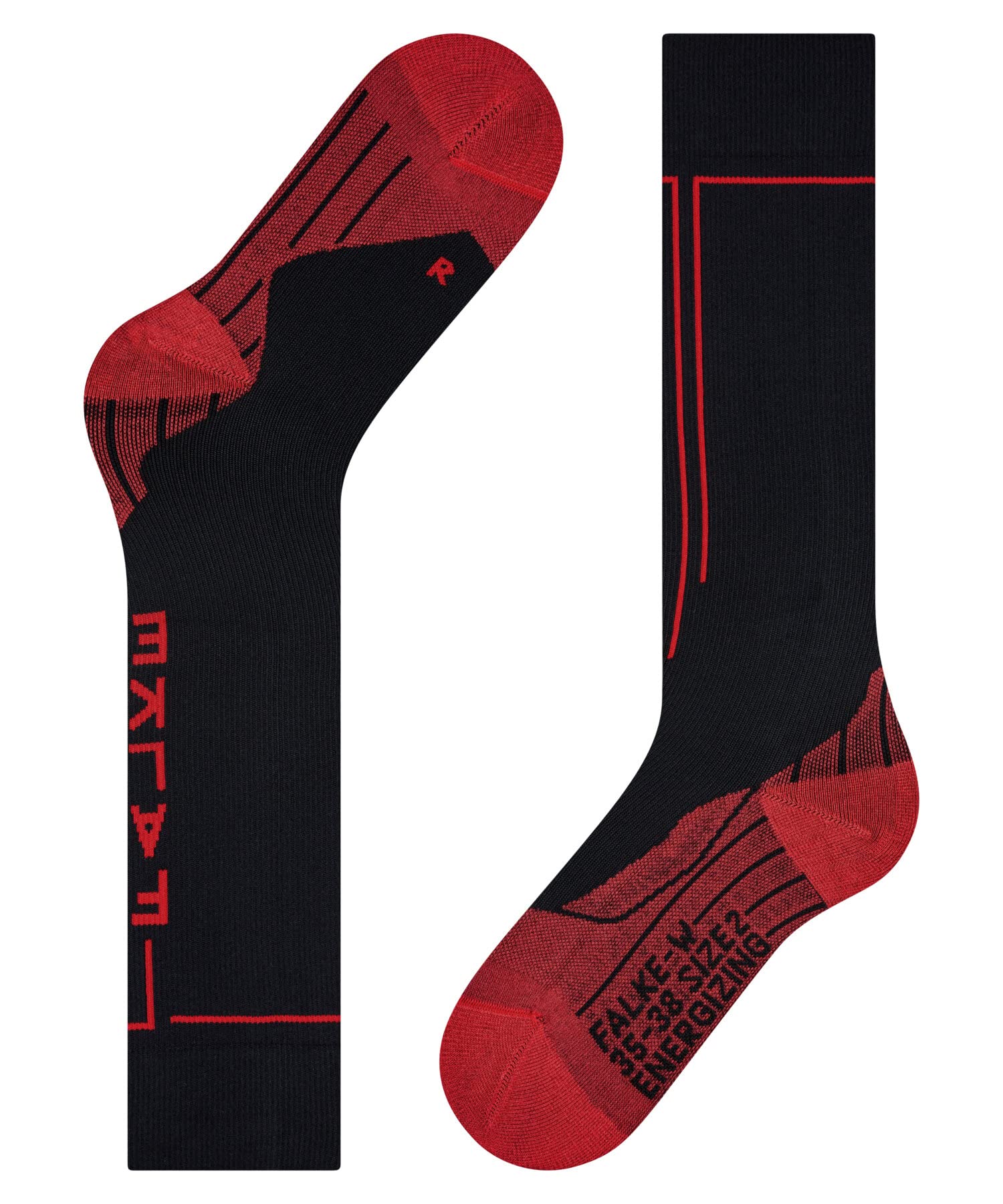 FALKE Women's Ru Compression Energy Socks - Best Sports Socks for Blood Circulation, Injury Prevention & Muscle Recovery - Breathable & Quick-Dry Functional Athletic Socks (1 Pair) - Ideal for Running, Gym Workouts & Post-Exercise Recovery