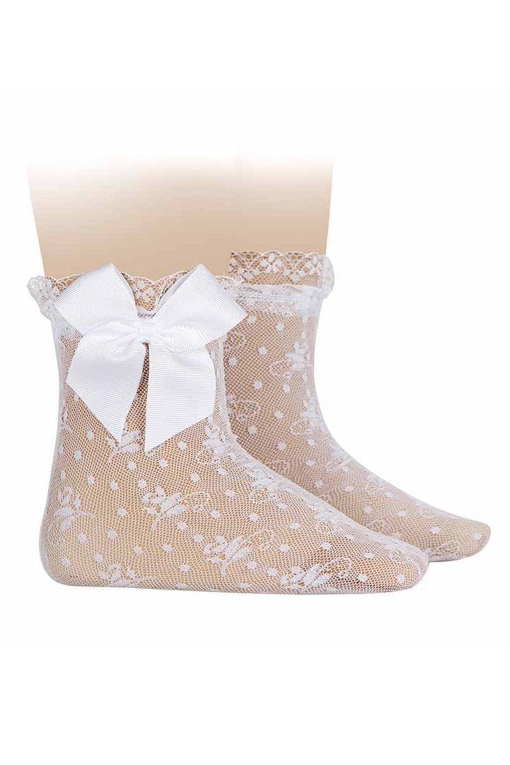 Elegant Lace Bow Ankle Socks for Women - Comfortable & Stylish Everyday Wear - Perfect for Casual Outfits, Work, and Special Occasions