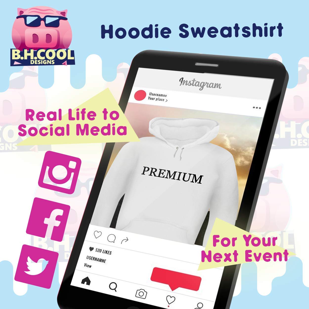 BH Cool Designs 'I Forgot My Ballet Slippers' Men's Soft & Comfortable Pullover Hoodie - Perfect for Dance Rehearsals, Casual Wear & Gym Workouts