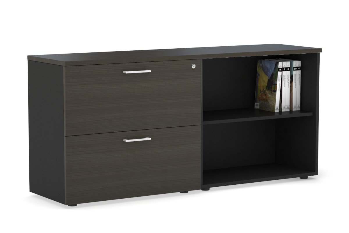 2-Drawer File Cabinet with Open Storage Shelf - Compact Office Organizer for Documents, Supplies & Stationery - Perfect for Home, Office & Workspace Organization