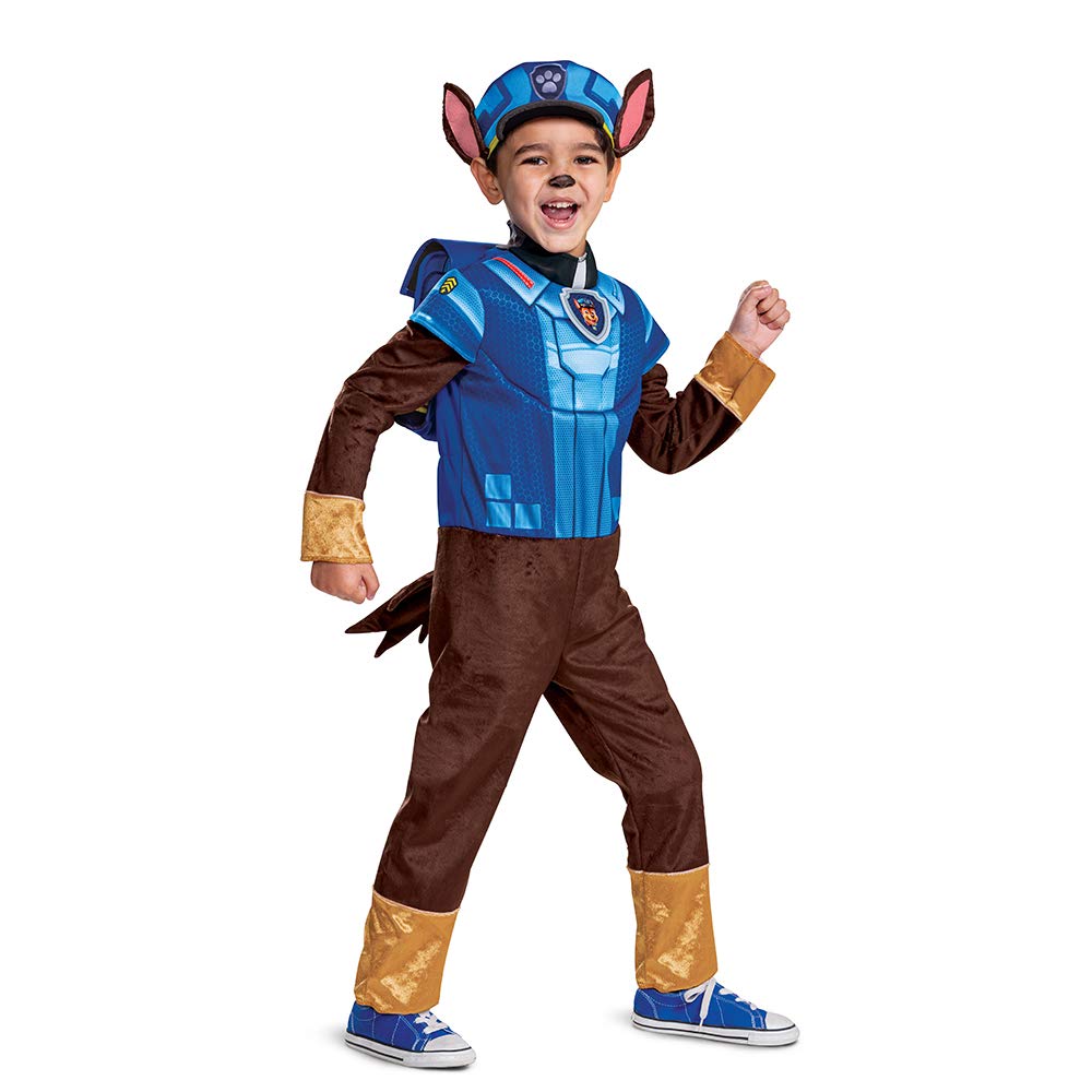 Paw Patrol Movie Chase Deluxe Costume for Toddlers & Kids - Perfect for Halloween Dress Up, Birthday Parties & Cosplay Events