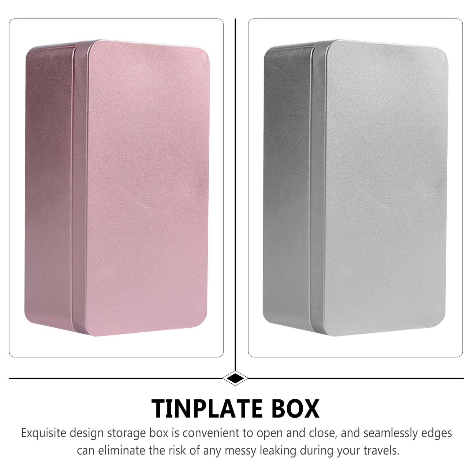 Hemoton 2-Piece Tea Storage Box Set - Airtight Tinplate Containers for Tea Leaves, Coffee, Candies & Spices | Perfect Kitchen & Pantry Organization for Home, Office & Gift Giving