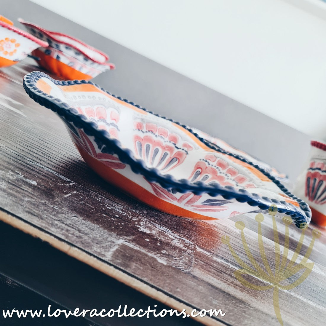 Afrocentric Orange Dinnerware Set - Elegant Ceramic Plates & Bowls for African-Themed Dining - Perfect for Family Dinners, Cultural Events & Restaurant Decor