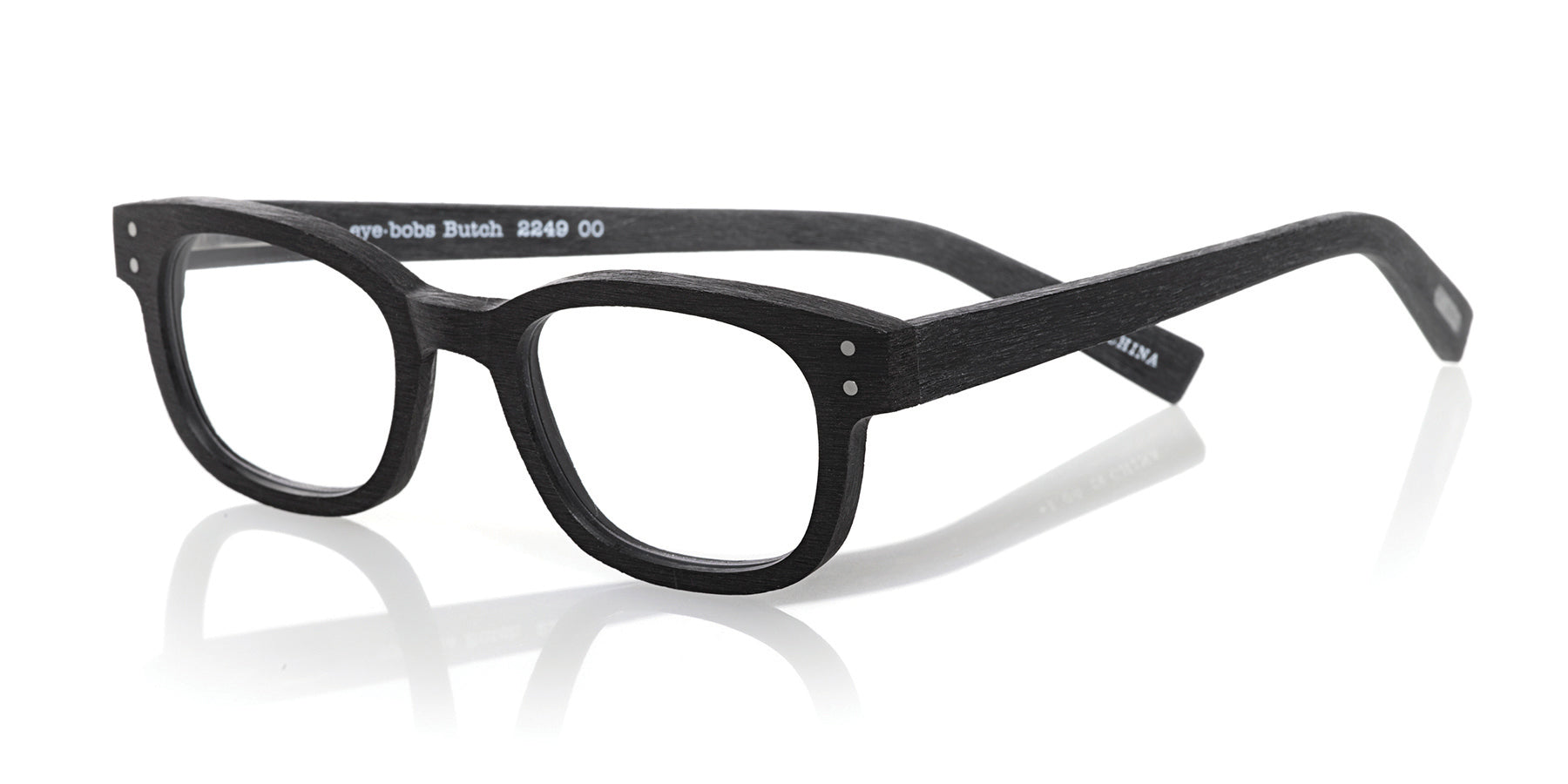 Biff Narrow Color 00 Matte Black Woodgrain Eyeglass Frames - Lightweight & Stylish for Men & Women | Perfect for Reading, Work & Everyday Wear