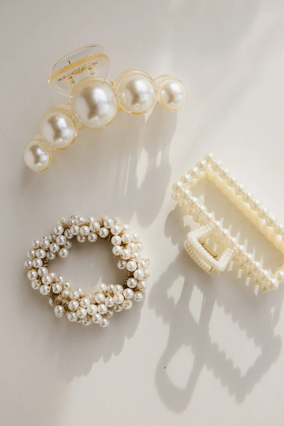 Oversized Pearl Claw Clip - Small Hair Claw Clips for Women, Elegant Hair Accessories for Ponytail, Bun & Updo Hairstyles | Perfect for Weddings, Parties & Everyday Wear