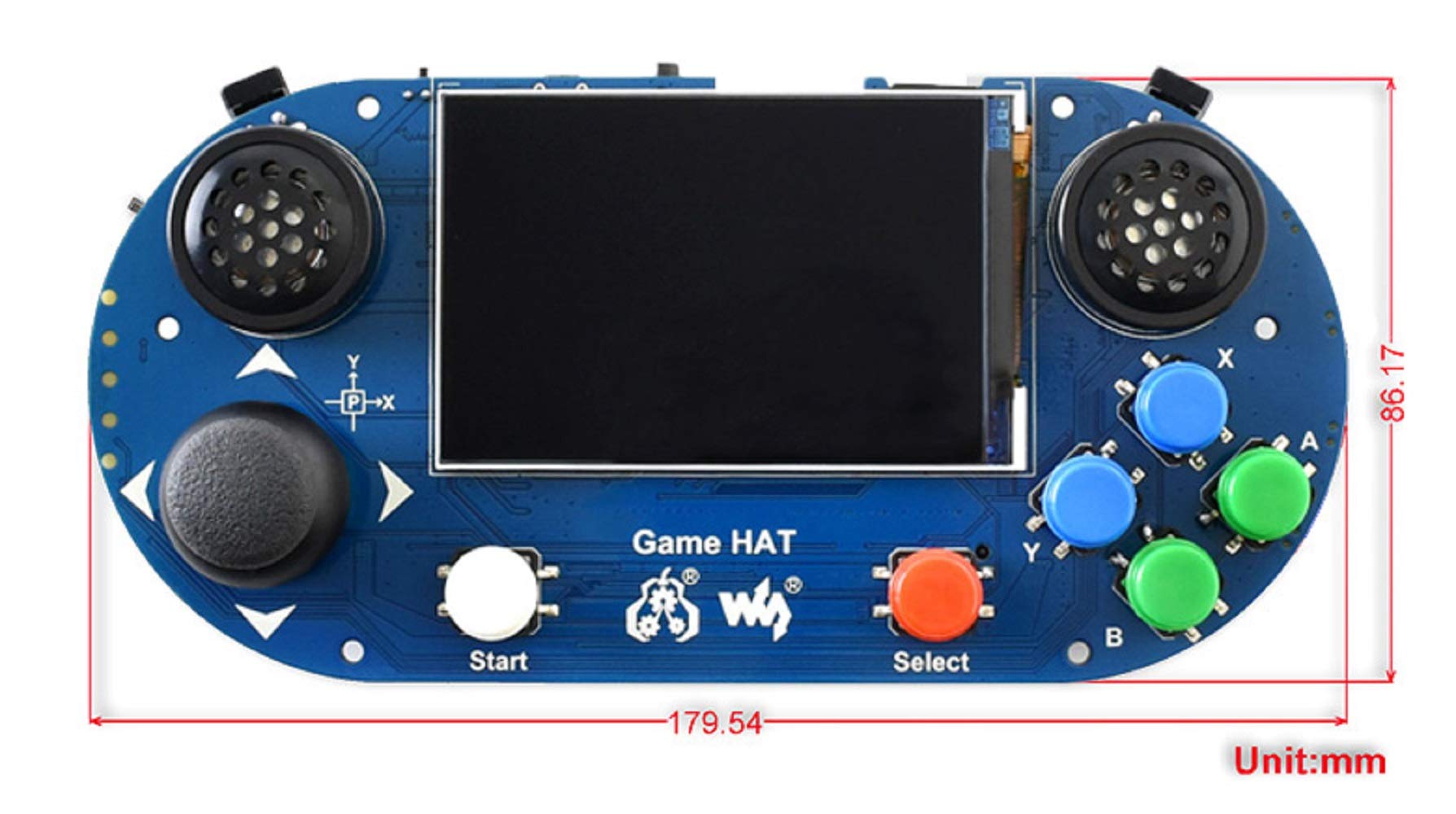 Raspberry Pi Game HAT - 3.5 Inch IPS Screen Portable Game Console for Pi 3B+/3B/2B/B+/A+/Zero/Zero W with Gamepad Joystick - Retro Gaming, DIY Projects & Portable Entertainment