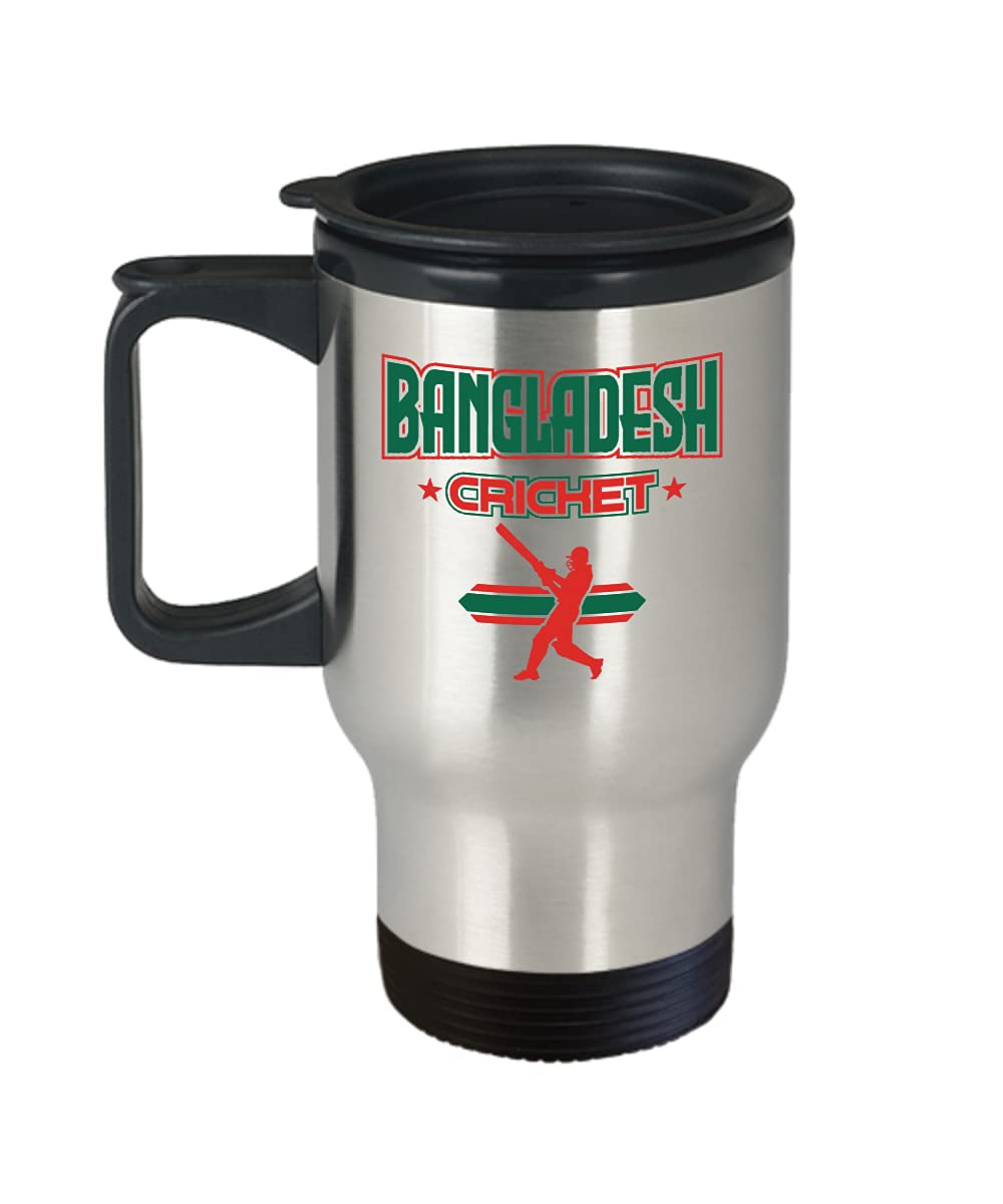 Bangladesh Cricket Team Insulated Travel Mug - Leak Proof Stainless Steel Coffee Cup for Fans - Perfect for Commuting, Camping & Office Use