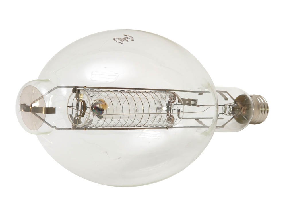 Philips 1000W BT56 Clear Metal Halide Bulb - High Intensity Discharge Light for Stadiums, Greenhouses & Warehouse Lighting