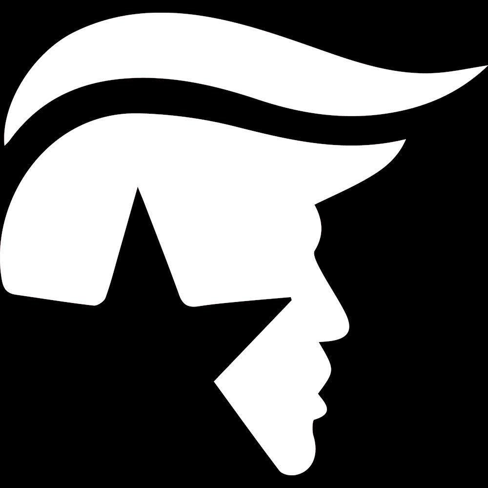 Premium Waterproof Vinyl Decal Stickers - Trump Face Hair (White) Set of 2 - for Laptop, Phone, Helmet, Car Window, Bumper, Mug, Cup, Door & Wall Decoration - Great for Political Humor, Prank Gifts & Patriotic Home/Office Decor