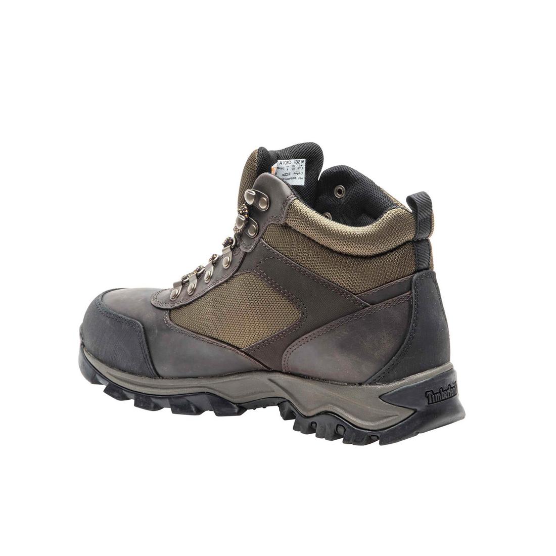 Keele Ridge Steel Toe Waterproof Work Boots for Men - Brown Safety Shoes for Construction, Hiking & Outdoor Work