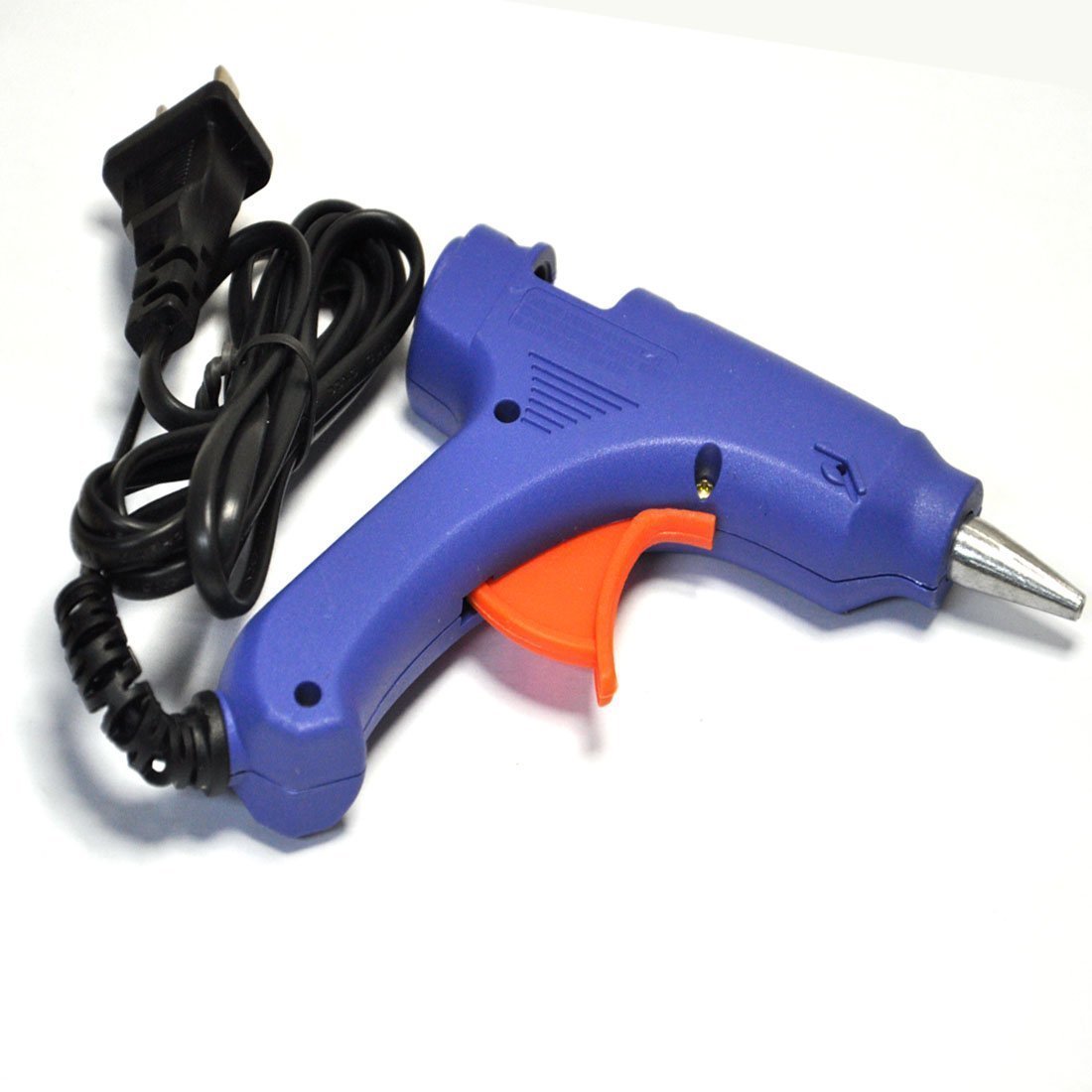NUTEN 20W 7mm Hot Melt Glue Gun with On/Off Switch & LED Indicator - Includes 10 Free Transparent Glue Sticks (Blue) - Perfect for DIY Crafts, Home Repairs, and Woodworking Projects
