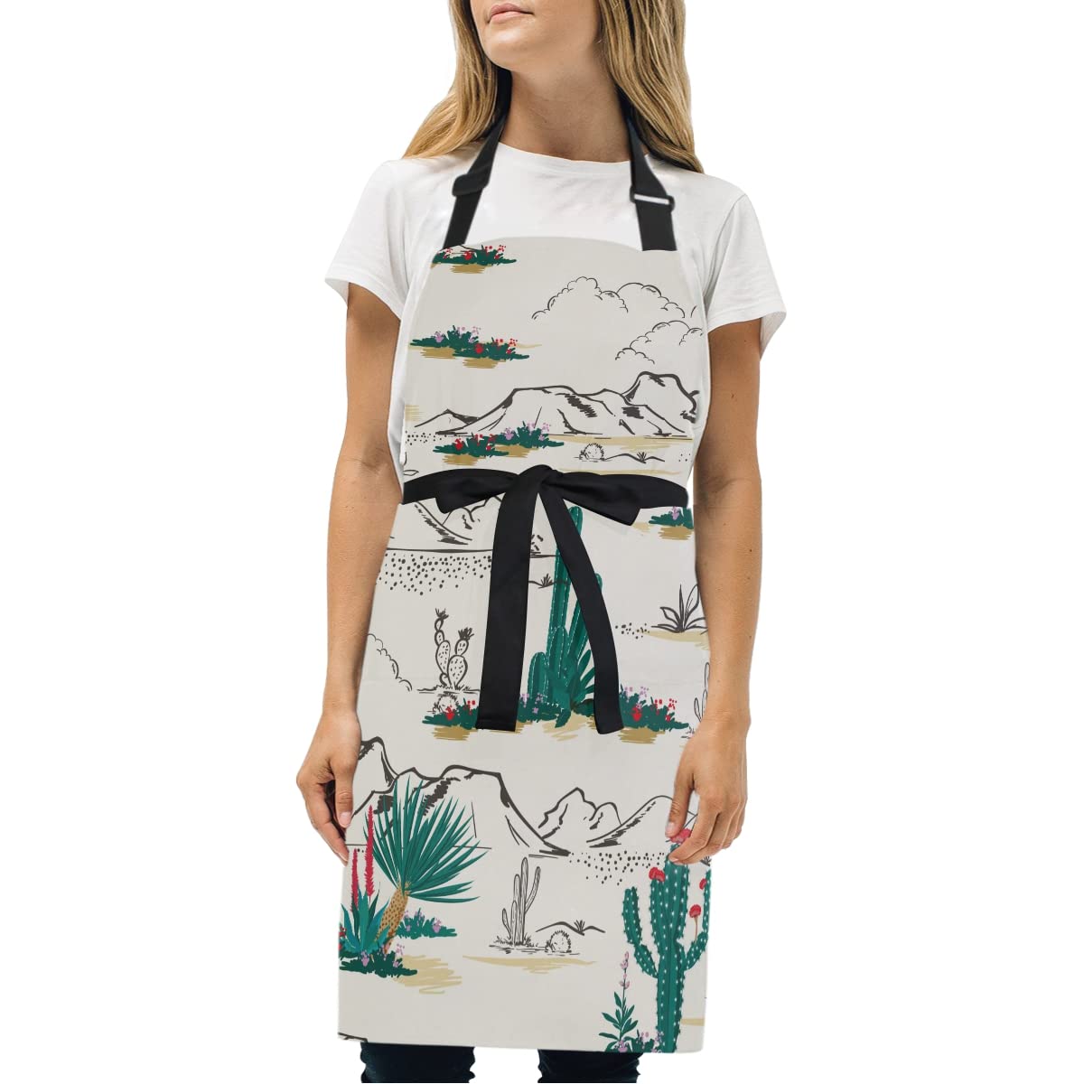 Waterproof Adjustable Chef Apron for Women & Men - Cooking, Baking, Painting Apron with Pockets - Perfect for Home Kitchen, BBQ, Gardening & DIY Crafts