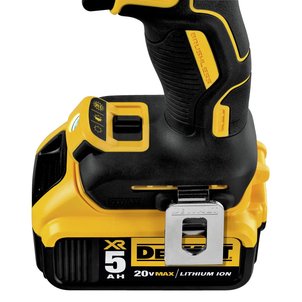 DEWALT 20V MAX XR Brushless Cordless Drill/Driver Kit - 3-Speed, 5.0Ah Battery, Powerful & Lightweight (DCD991P2) for Home Improvement, Construction & DIY Projects