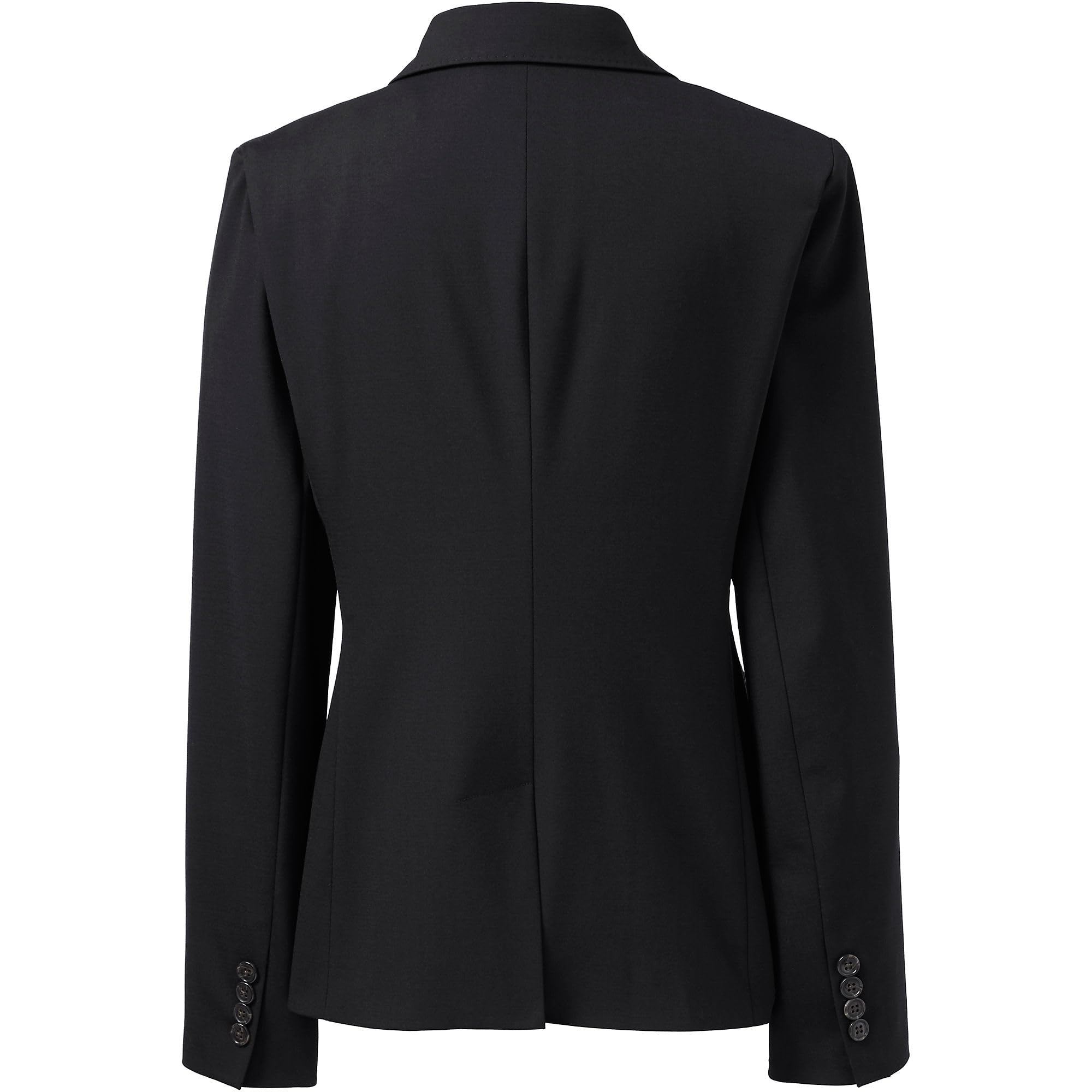 Lands' End Women's Washable Wool Blazer - Classic Two-Button Jacket for Office, Business & Professional Wear | Machine Washable & Wrinkle Resistant
