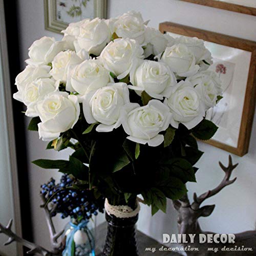 10pcs Real Touch PU Rose Artificial Flowers - Lifelike Faux Roses for Home Decor, Wedding Centerpieces, and DIY Crafts (Red)