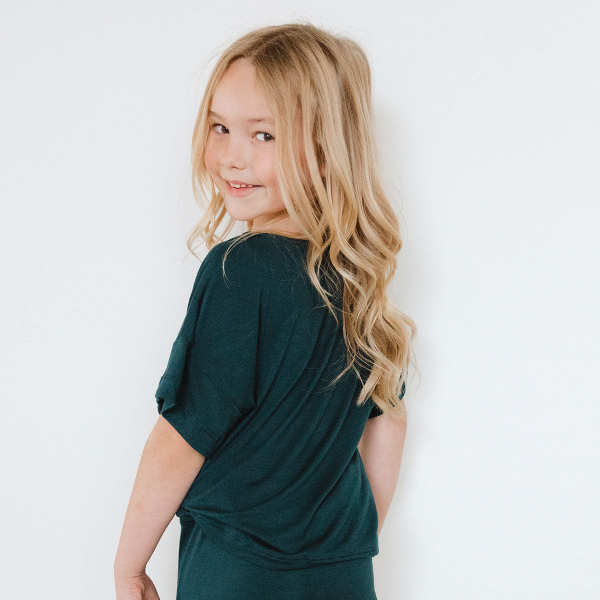 Mini Boxy Tee in Hunter Green - Women's Casual Short Sleeve T-Shirt for Everyday Wear | Perfect for Street Style, Layering & Weekend Outfits