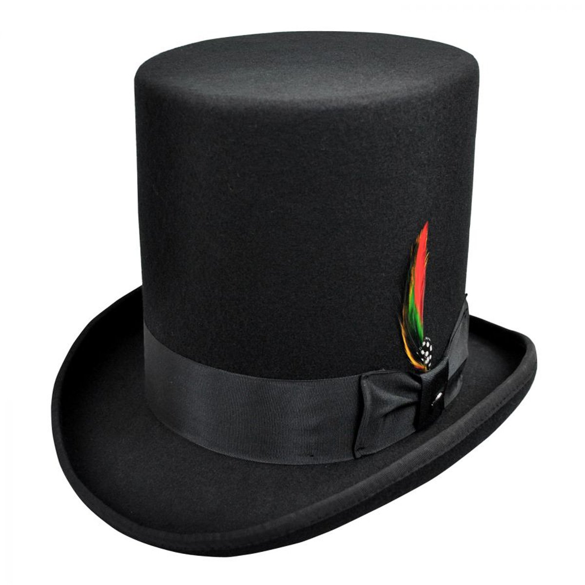 Stylish Stovepipe Wool Felt Top Hat for Men - Victorian Steampunk Costume Accessory | Perfect for Halloween, Cosplay, and Historical Reenactments