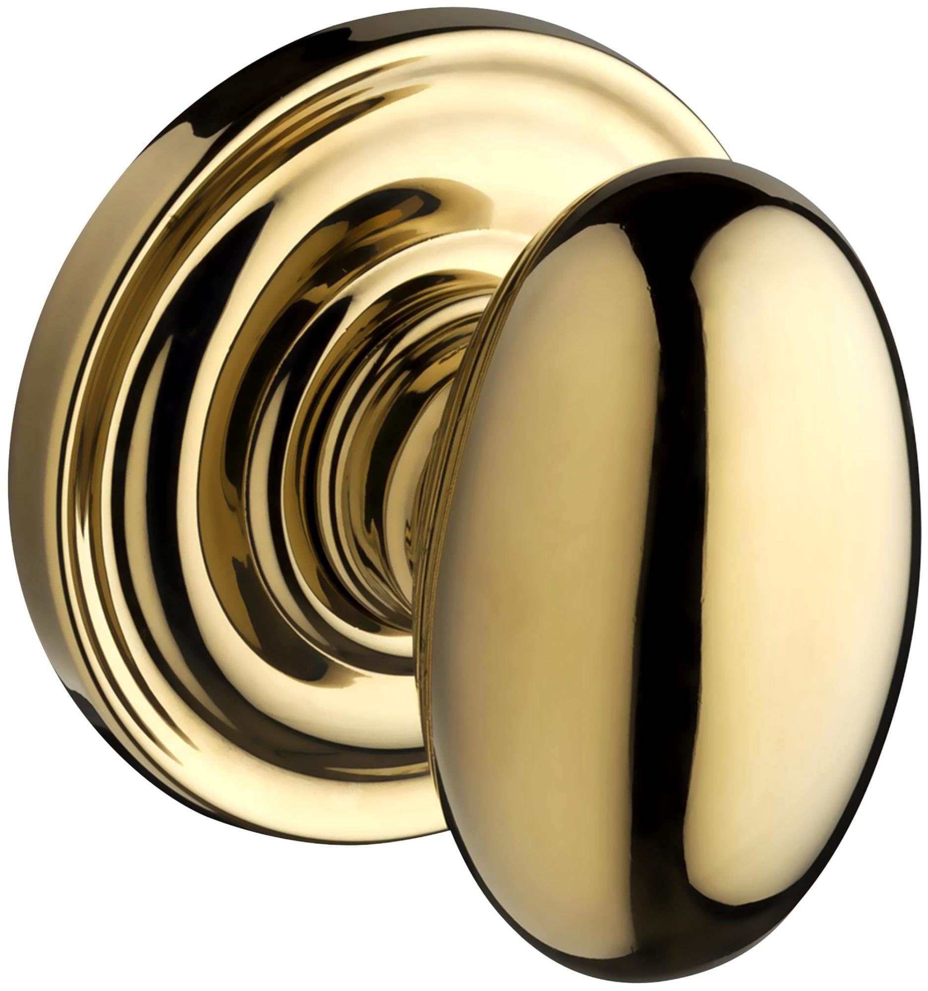 Baldwin FDELLTRR003 Ellipse Dummy Knobset with Traditional Round Rose - Vintage Style Door Hardware for Home & Office Decoration | Perfect for Bedroom, Bathroom, and Interior Doors