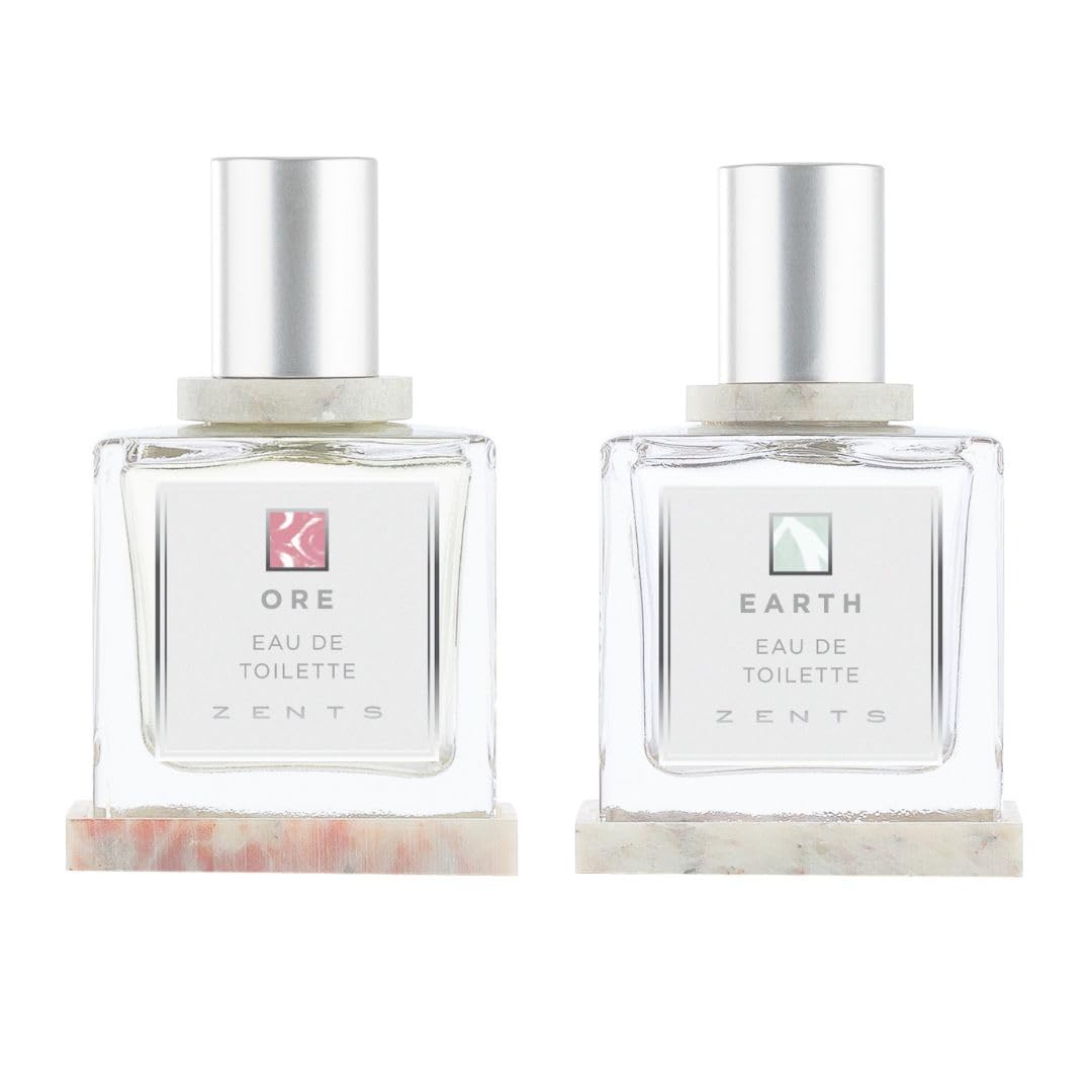 Zents Eau de Perfume Set (Ore & Fresh Fragrance) - Long-Lasting Unisex Perfume with Bay Laurel, Ylang Ylang, Linden Blossom & Lemon Notes - 1.7 fl oz Each - Perfect for Daily Wear, Date Nights & Special Occasions