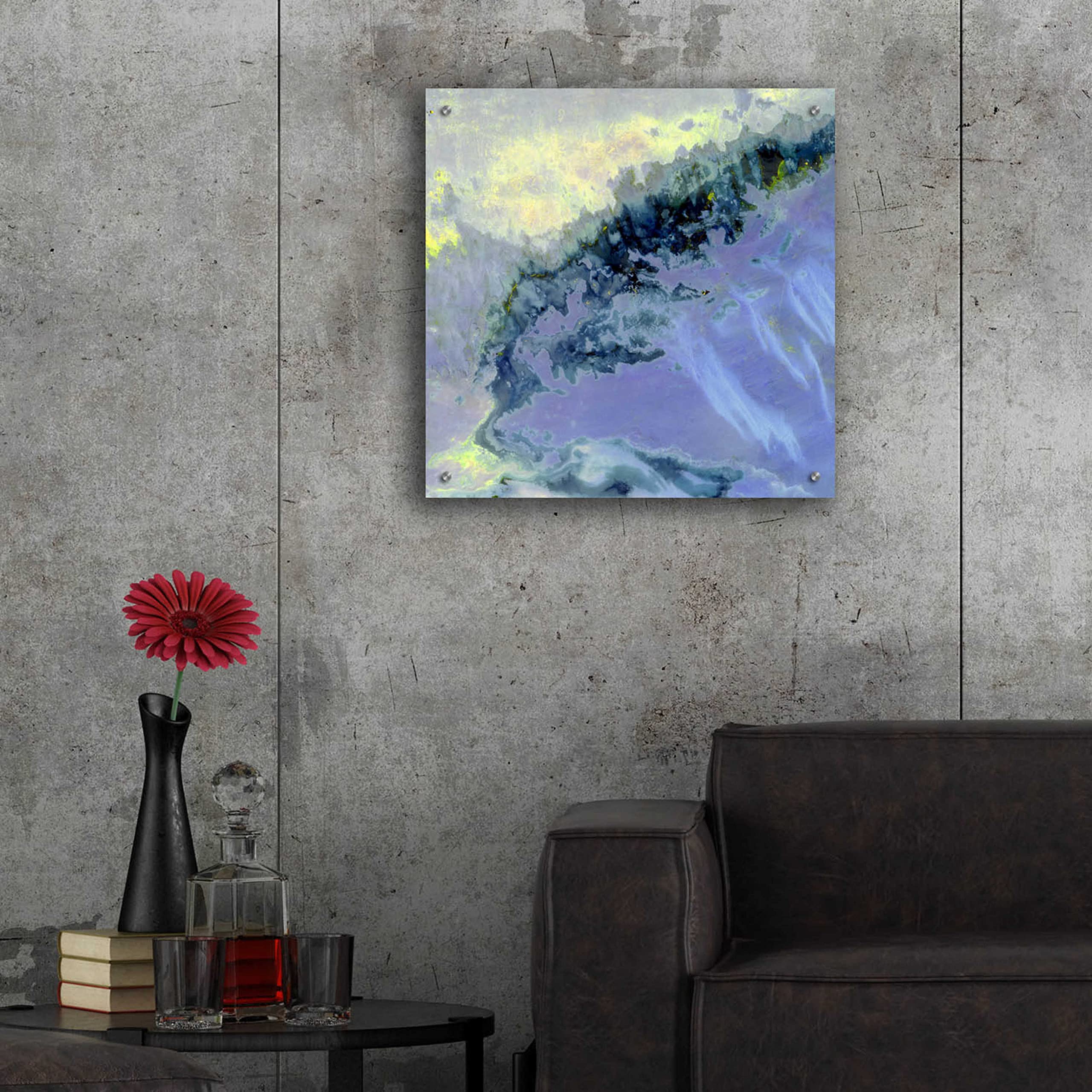 Epic 'Earth as Art: Lurking Madness' Acrylic Glass Wall Art - 24x24 Inches Modern Abstract Canvas Print - Perfect for Living Room, Bedroom & Office Decor