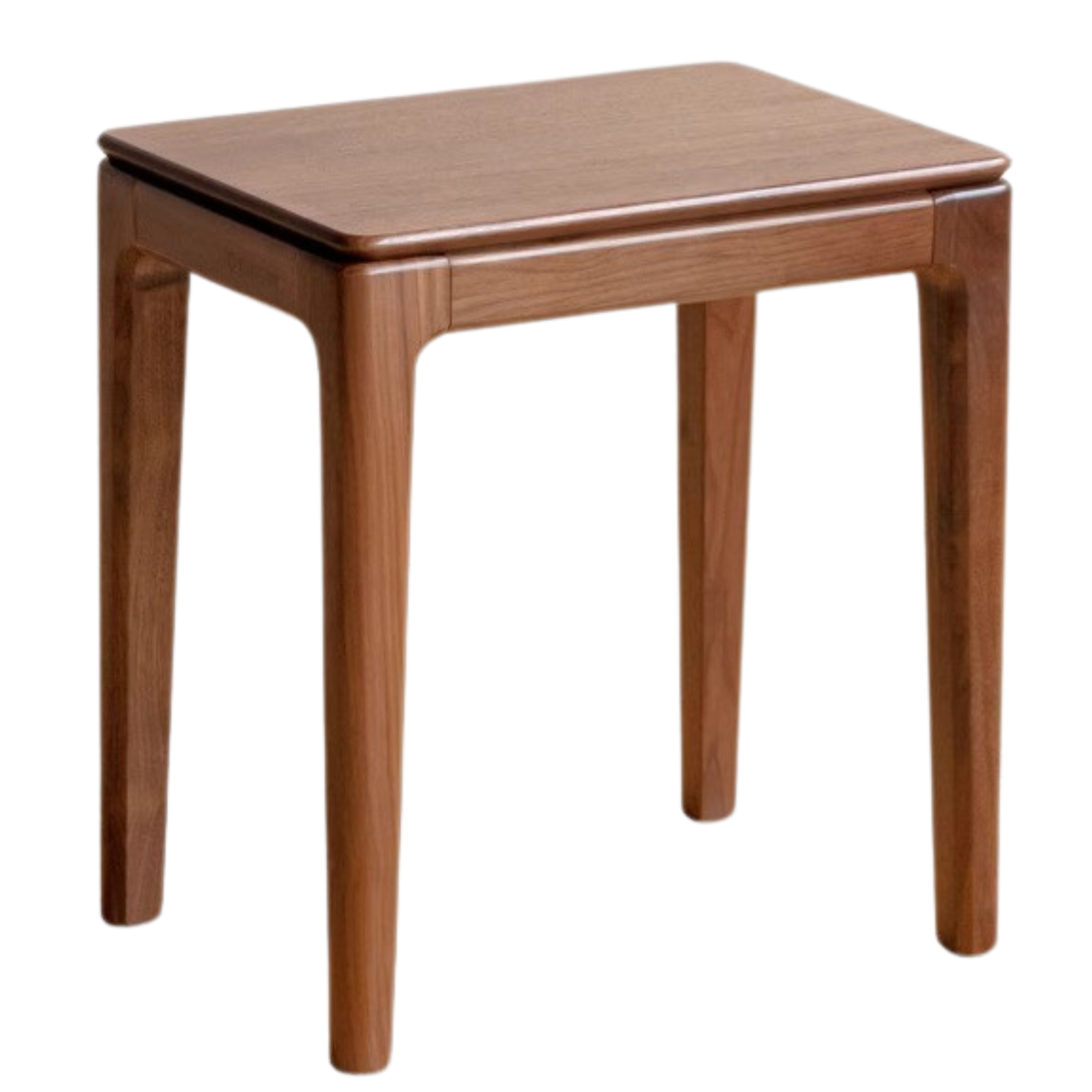 Black Walnut Solid Wood Makeup Stool - Durable Vanity Seat with Cushion for Bedroom, Dressing Room & Beauty Salon | Natural Wooden Stool for Makeup, Hair Styling & Relaxation