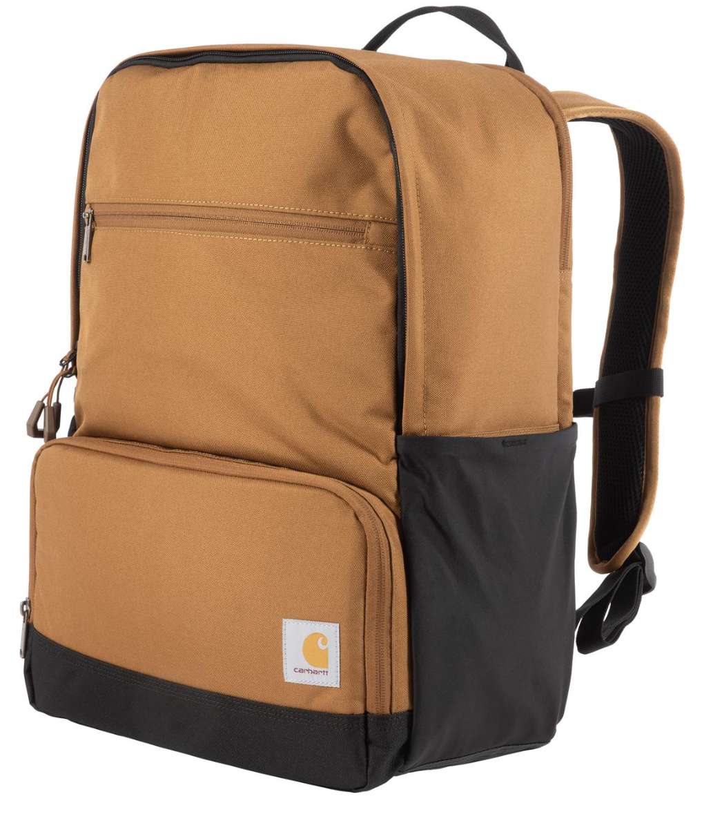 Carhartt Brown Insulated Two Compartment Cooler Backpack for Camping, Hiking, and Outdoor Adventures