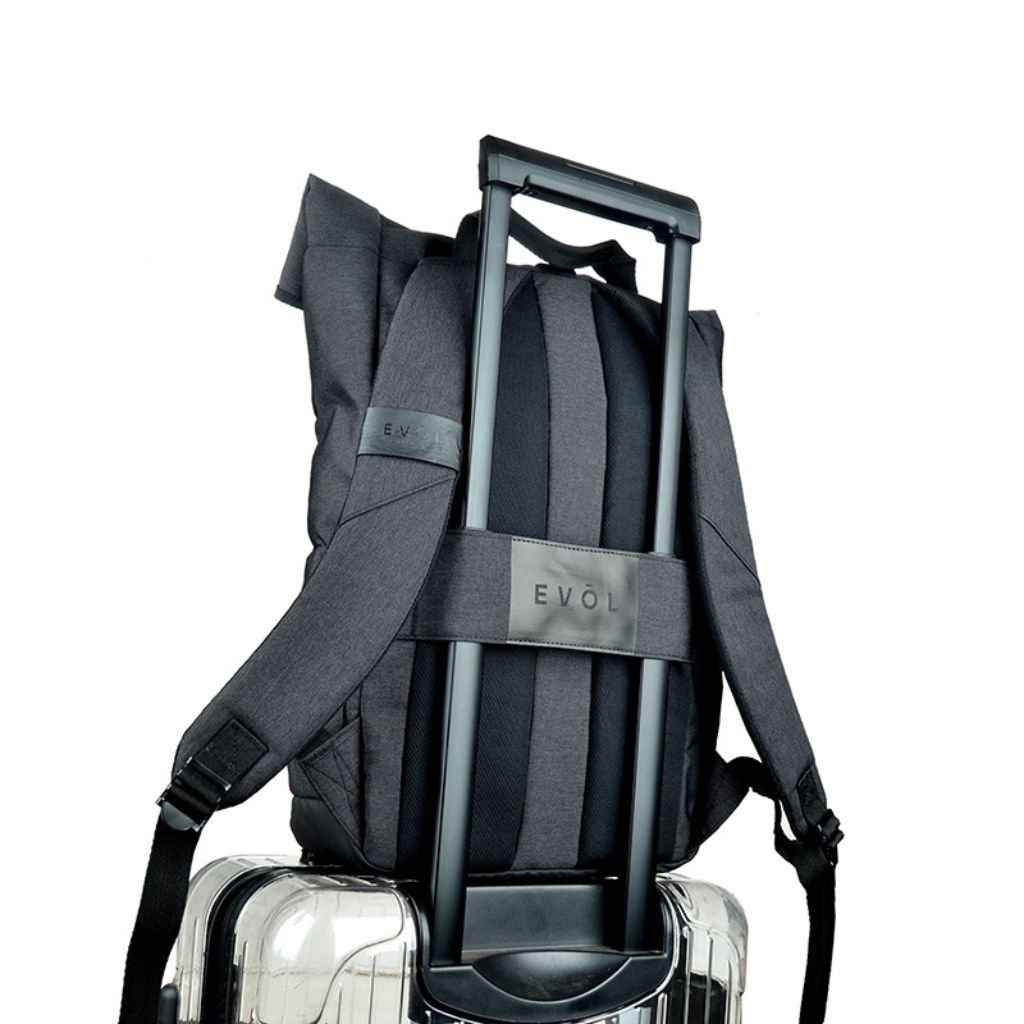 Evol Hampton 15.6 Inch Laptop Business Backpack - Durable Charcoal Grey Laptop Bag for Work, Travel & School | Fits 15-16 Inch Notebooks & Accessories
