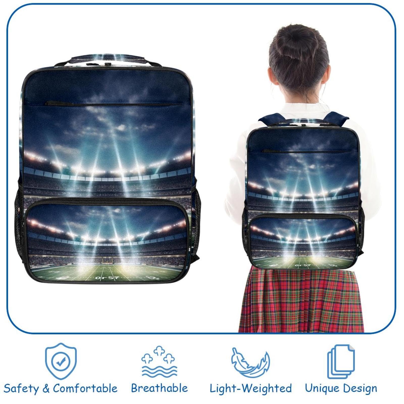 Best Travel & Work Backpack for Men & Women - Durable Laptop Backpack with USB Charging Port - Perfect for Commuting, School, and American Football Games