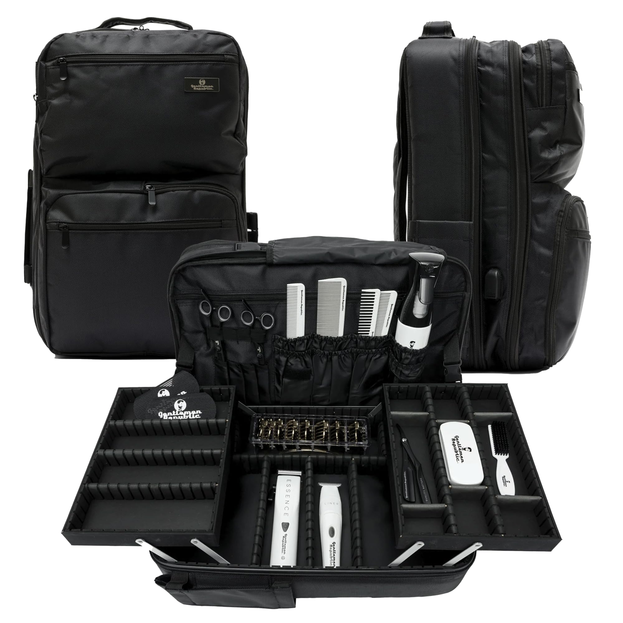 Gentlemen Republic Barber, Stylist & Cosmetic Bag - Professional Grooming Organizer for Men | Ideal for Travel, Salon & Home Use