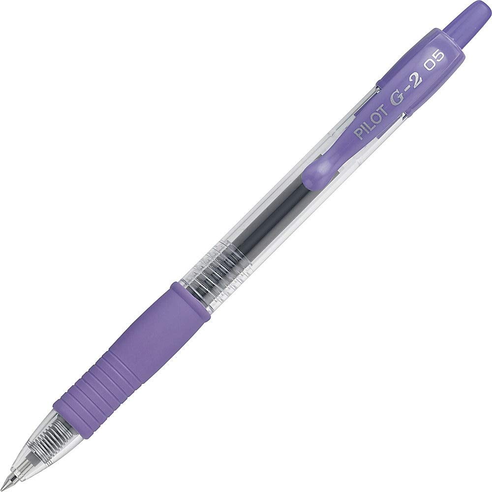 Premium PILOT G2 Retractable Gel Pens - Extra Fine Point (0.5mm) with Smooth Purple Ink - 12-Pack Refillable Rollerball Pens for Office, School, Note Taking & Gift Giving (Model 31006)