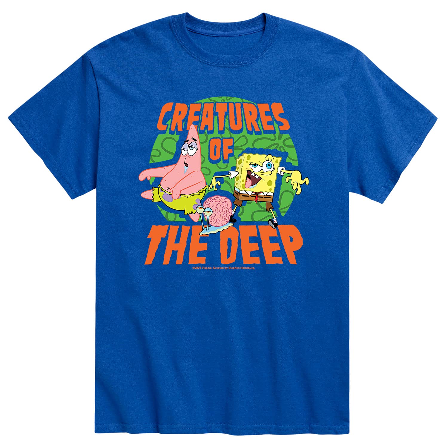 HYBRID APPAREL Spongebob Squarepants Creatures of The Deep Men's Graphic T-Shirt - Cool Casual Short Sleeve Tee for Fans, Beach Outings & Everyday Wear