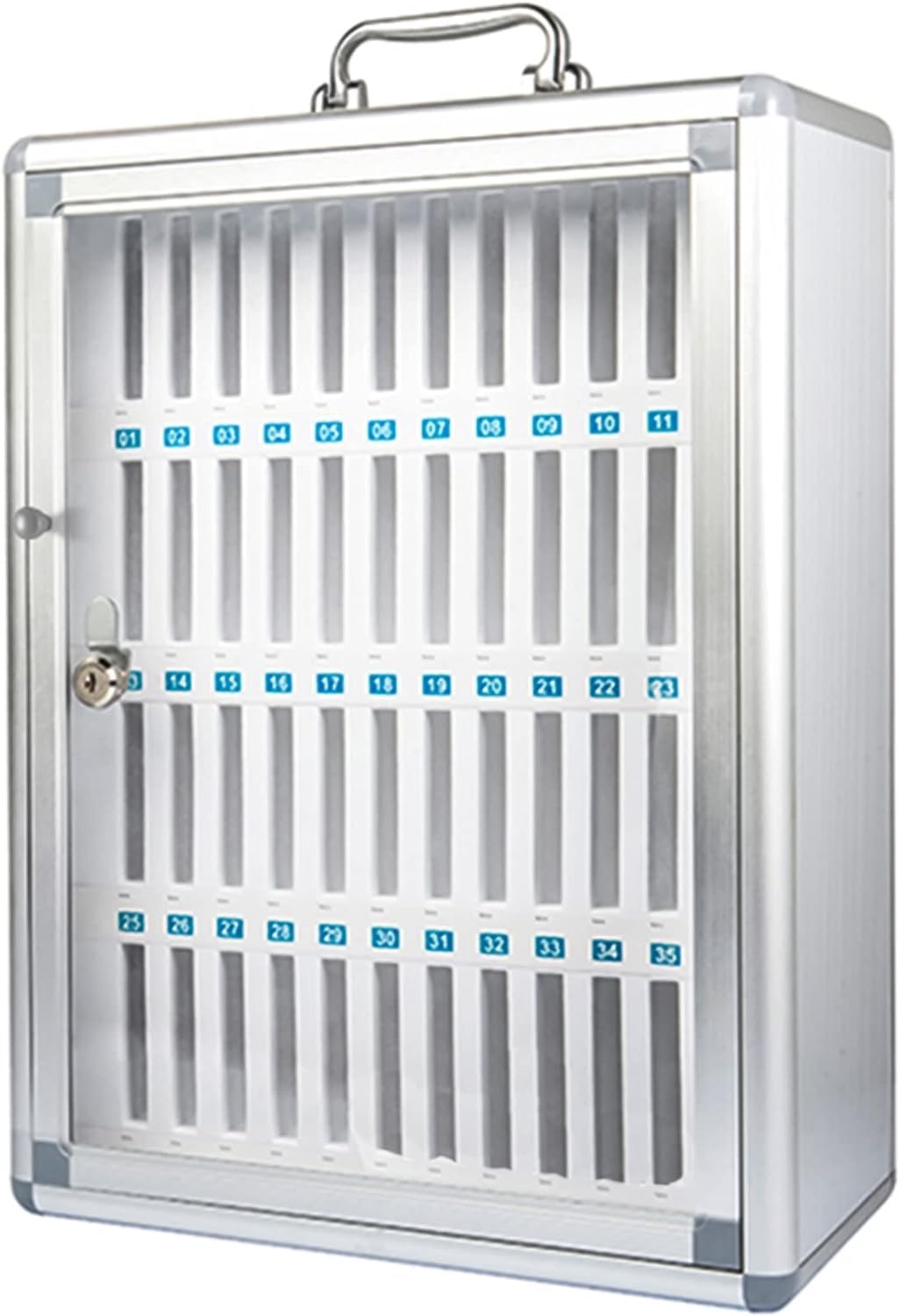Cell Phone Cabinet - Secure Mobile Phone Locker & Storage Box for Office Meeting Rooms | Durable Phone Safe Organizer for Corporate, School & Conference Room Use (48 Pack)