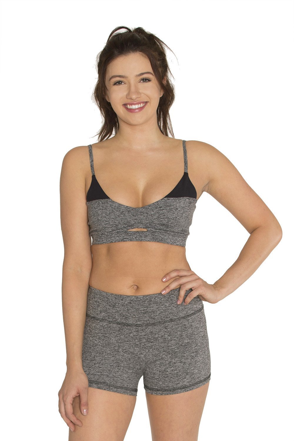 INTOUCH Women's Space Dye Keyhole Sports Bra - Breathable Workout Top for Fitness, Gym, Yoga & Running | Perfect for High-Impact Exercise & Active Lifestyle