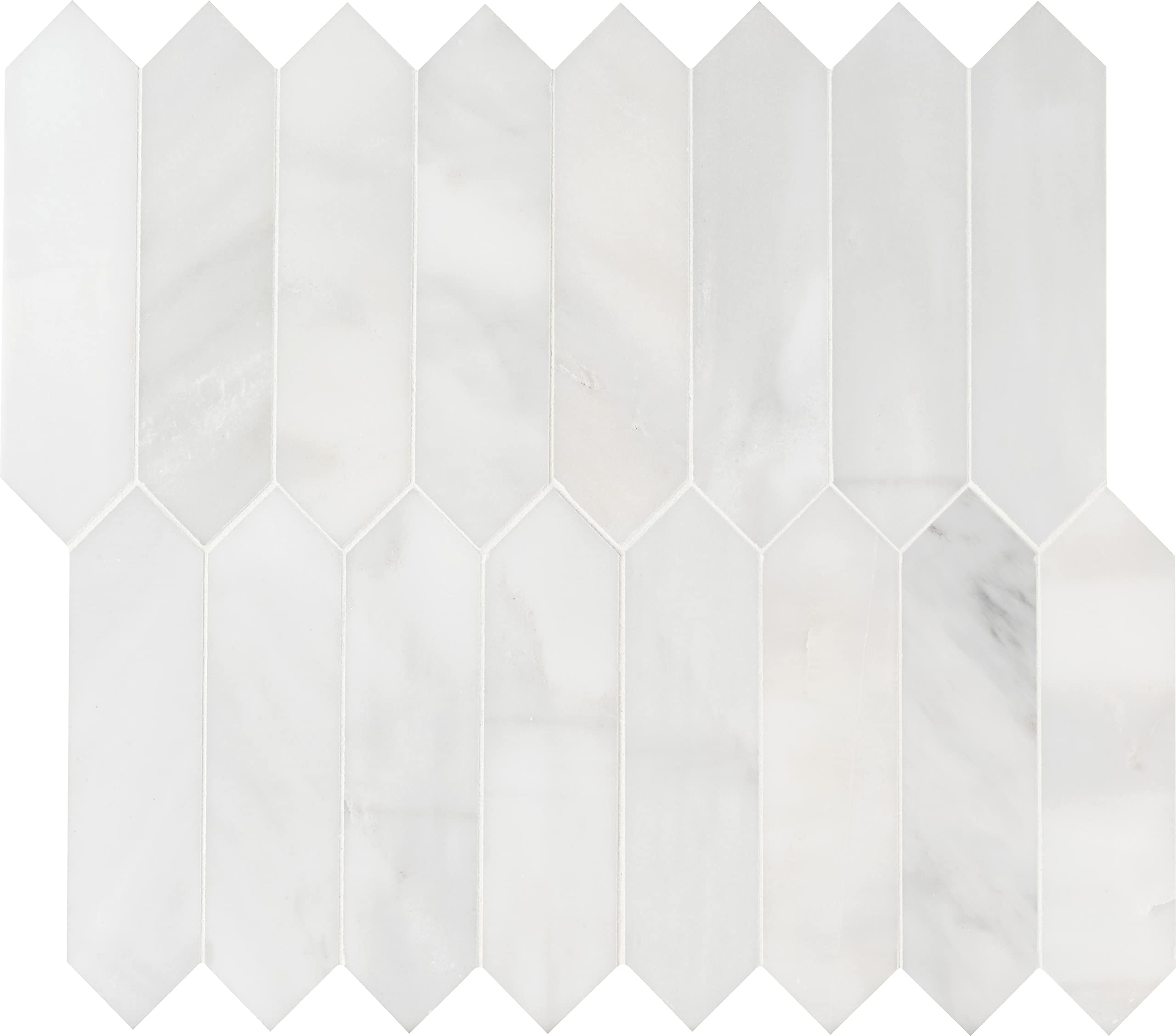 MSI Arabescato Carrara White 10.63x12 Inch Honed Marble Mosaic Tile - 10mm Thick for Bathroom, Kitchen Backsplash, Shower Wall & Accent Wall - Elegant Home Decor for Modern & Classic Interiors