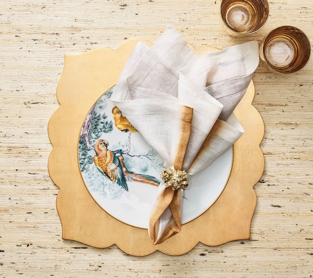 Elegant Gold Geode Napkin Rings Set of 4 - Luxury Stoneware Tableware for Wedding, Dinner Party & Holiday Decor - Gift Box Included
