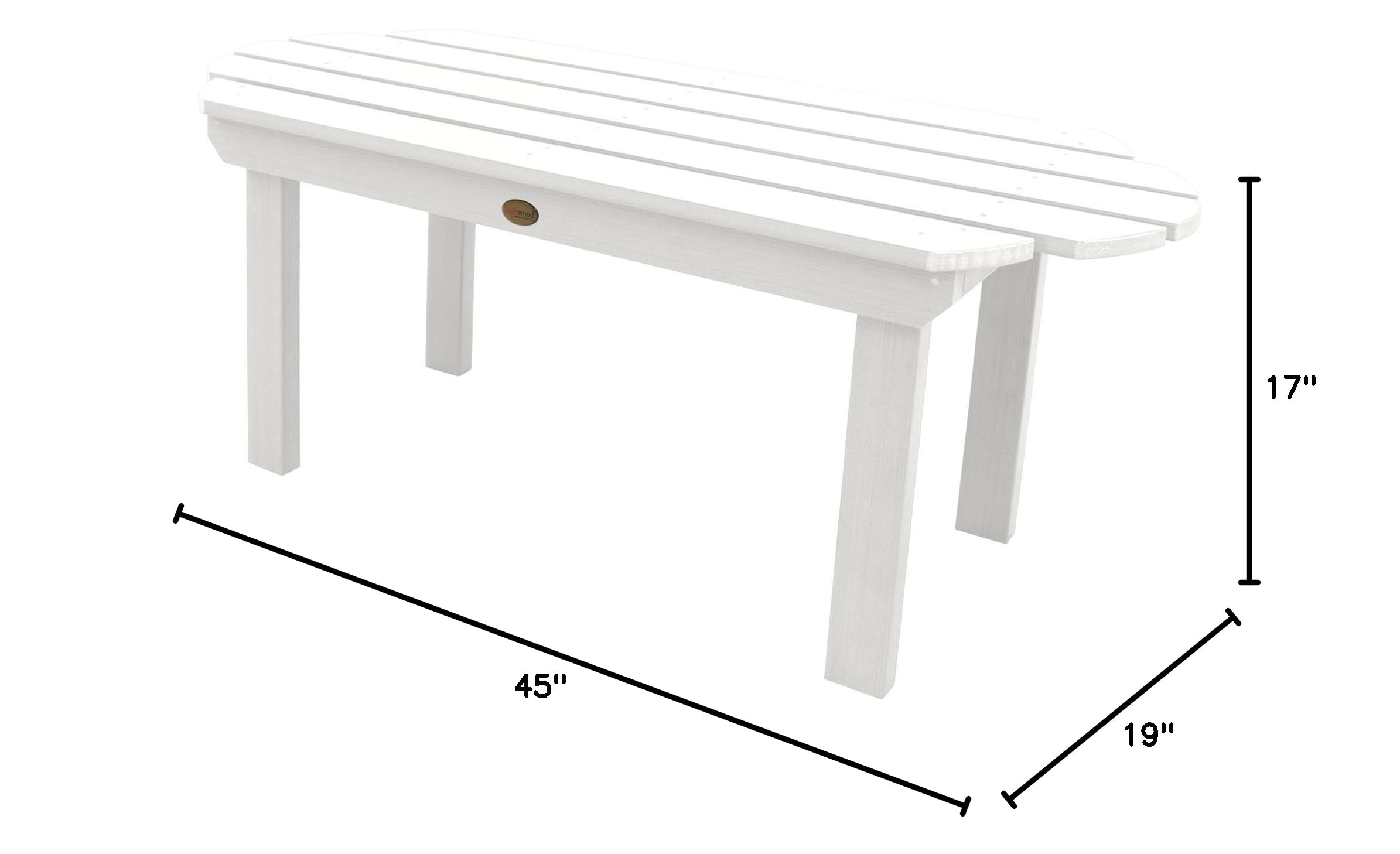 Highwood Classic Westport Coffee Table - White, Modern Living Room Furniture for Home & Office Decor | Perfect for Living Rooms, Offices, and Lounge Areas