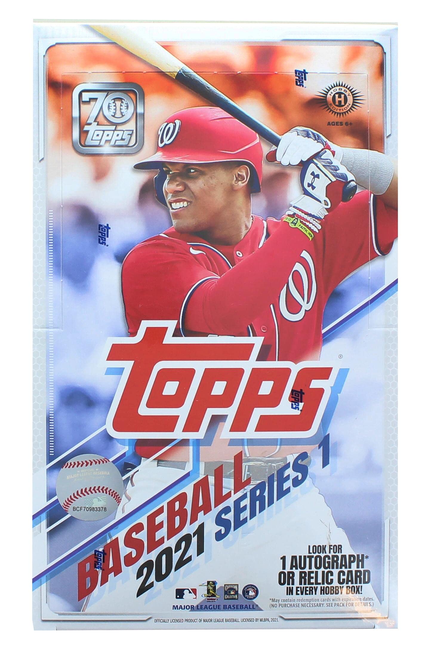 2021 Topps Series 1 Baseball Hobby Box - 24 Packs (14 Cards Each) | MLB Trading Cards Collection for Sports Fans & Collectors | Perfect for Gifts, Investments, and Fantasy Baseball