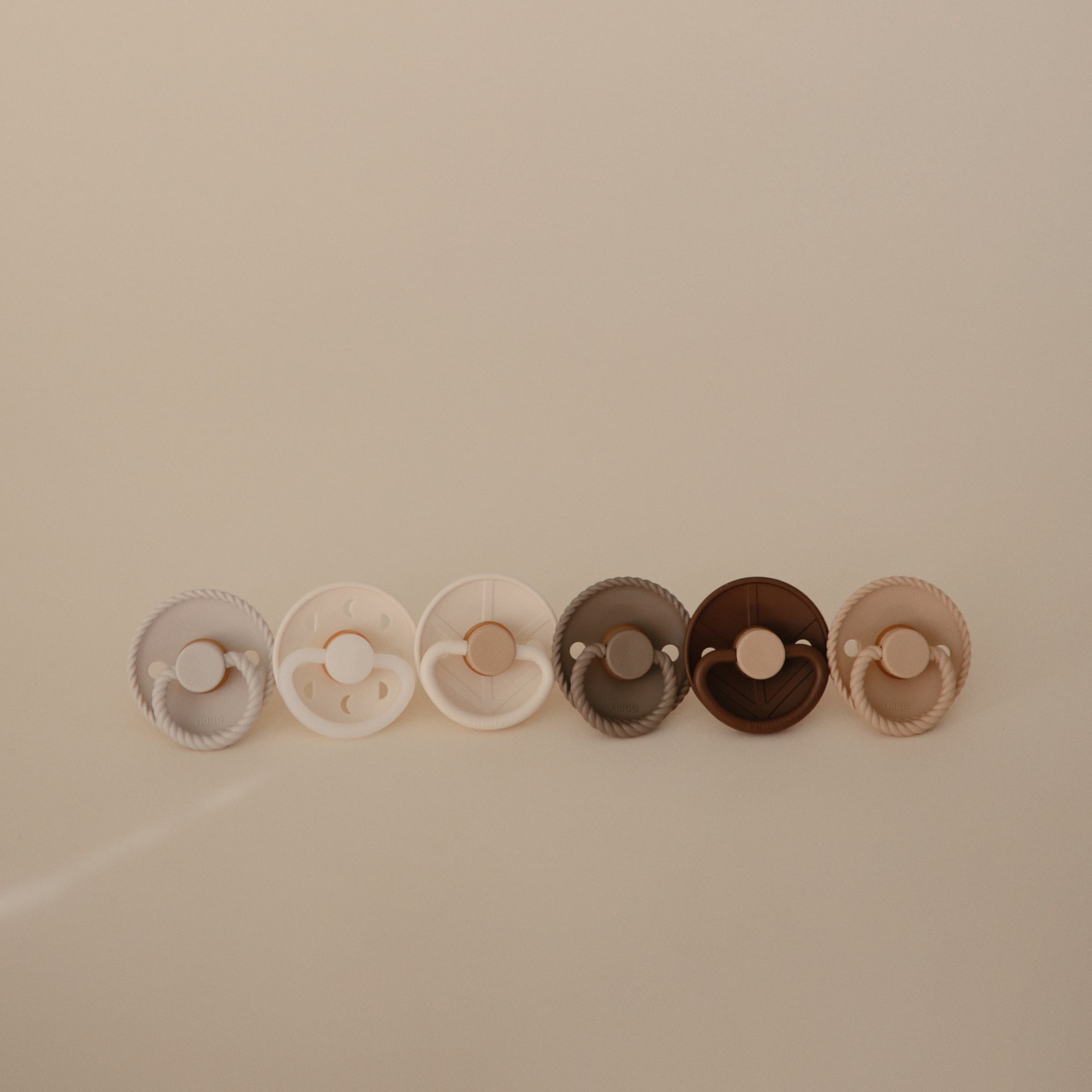 Organic Natural Rubber Pacifiers for Babies - 6 Pack BPA-Free Soothing Teether Set - Earthy Wonder - Perfect for Newborns, Infants & Toddlers for Comfort and Teething Relief